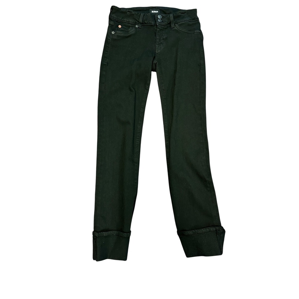Hudson Black‎ Skinny Jeans Signature Flap Pocket Stretch Denim Size 27